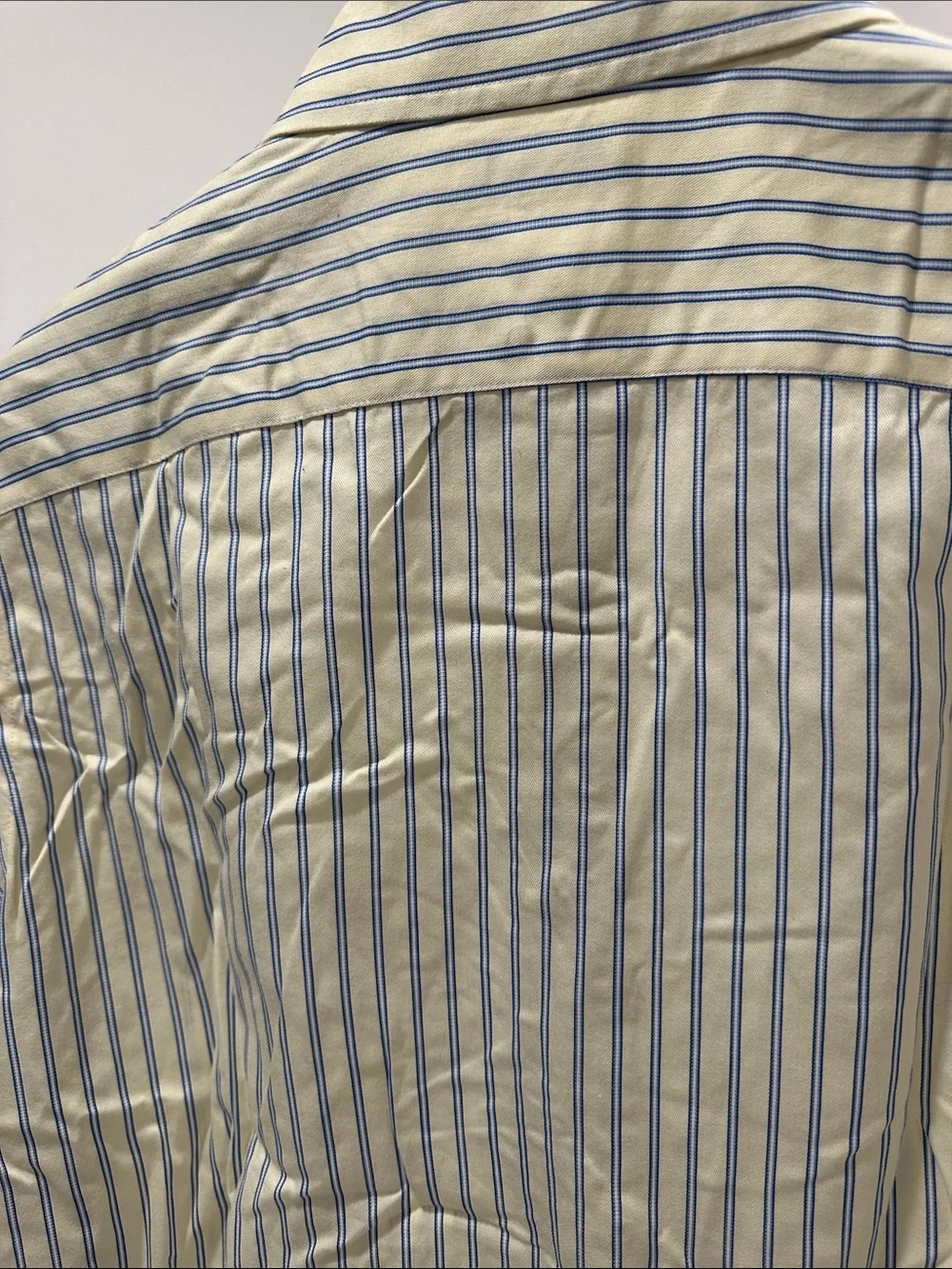 Banana Republic Cream Shirt with Blue Stripes